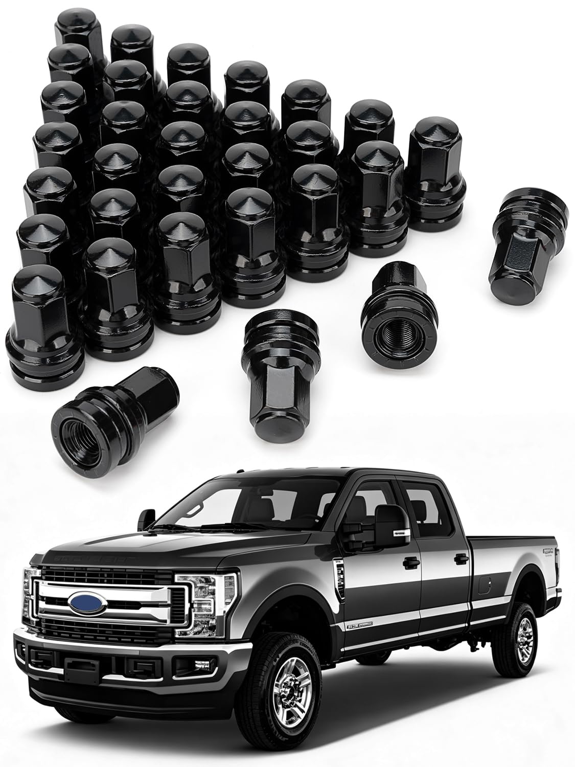 Amazon.com: 32Pcs M14x1.5 Black Lug Nuts Fit for 2017-2024 Ford